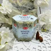 HEM: White Sage Back Flow Incense Cones incense
