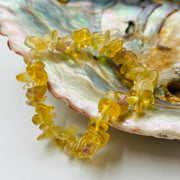 Yellow Fluorite Chip Bracelet Crystal Bracelet