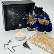 Gun Metal Grooved Pyramid Pendulum Kit Pendulum Kit