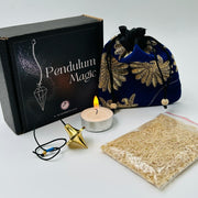 Genuine Brass Pendulum - Spinning Top Shape with a Black Chord Pendulum Kit