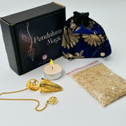 Pentacle filigree pendulum with chain Pendulum Kit