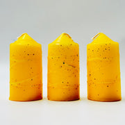 Yellow Speckled Large Altar Candle
