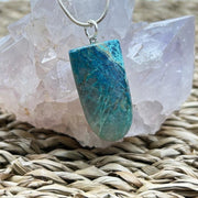 Chrysocolla Crystal Tongue Pendant Pendants