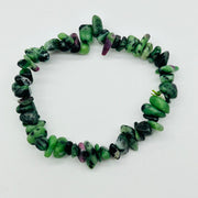 Ruby and Zoisite Chip Gemstone Bracelet Crystal Bracelet