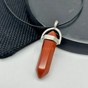 Red Jasper Double Terminated Pendant Necklace