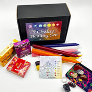 Seven Chakra Crystal Set for Career Intuitive Decision Making Success Self Empowerment Crystal Kit