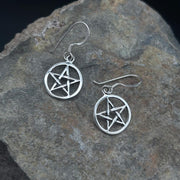 Pentacle Sterling Silver Earrings Sterling Silver Earrings
