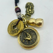 Lucky Spinning Coin Keyring - Monkey