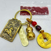 Protection Kuan Kung 5 Coins Keyring - Dog