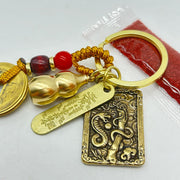Protection Kuan Kung 5 Coins Keyring- Snake
