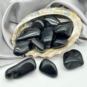 Large Tumbled Black Obsidian Crystals