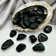 Tumbled Green Goldstone Crystal
