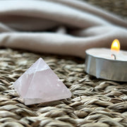 Rose Quartz Crystal Pyramid