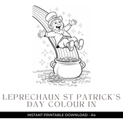 Leprechaun St Patrick’s Day Colouring In