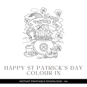 Happy St Patrick’s Day Colouring in