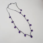 Faceted Amethyst Crystal Macrame Necklace