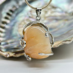 Peach Moonstone Crystal Pendant