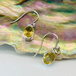 Citrine Crystal Sterling Silver Earrings