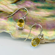 Citrine Crystal Sterling Silver Earrings