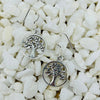 Tree Of Life Sterling Silver Round Earrings