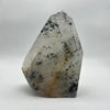 Large Clear Quartz with Green Chlorite and Golden Healer Inclusions from Madagascar Crystals