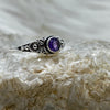 Sterling Silver Amethyst Faceted Crystal Ring Sterling Silver Rings