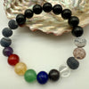 Mens Chakra Obsidian Crystal Bracelet