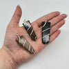 Moss Agate Crystal Flat Tongue Pendant Pendants