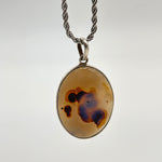 Sterling Silver Montana Agate Crystal Pendant