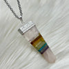 Rose Quartz Chakra Tabby Crystal Pendant Charms & Pendants