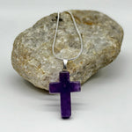 Amethyst Cross Crystal Pendant