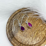 Ruby Sterling Silver Crystal Earrings