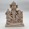 Laxmi ganesha sarswati white statue