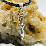 Goddess Pentacle  sterling silver pendant (Mini)