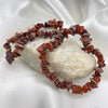 Red Brecciated Jasper Chip Gemstone Bracelet Crystal Bracelet