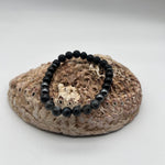 Mens Crystal - Lava infusion bracelet : Block bad vibes - 19cm