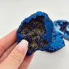 Blue Aura Geode Crystal Crystal