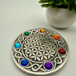 Flower of Life Chakra Metal Incense Holder