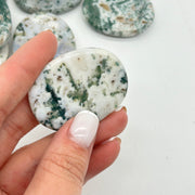 Moss Agate Crystal Worry Stone