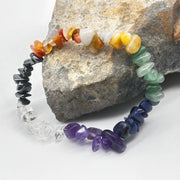 7 Chakra Crystal Chip Bracelet