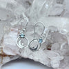 Sterling Silver Blue Topaz Moon And Star Earrings Sterling Silver Earrings