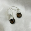 Smoky Quartz Crystal Wire Wrap Sterling Silver Earrings Earrings