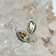 Sterling Silver Citrine Crystal Earrings