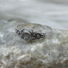 Sterling Silver Moonstone Faceted Crystal Ring Sterling Silver Rings
