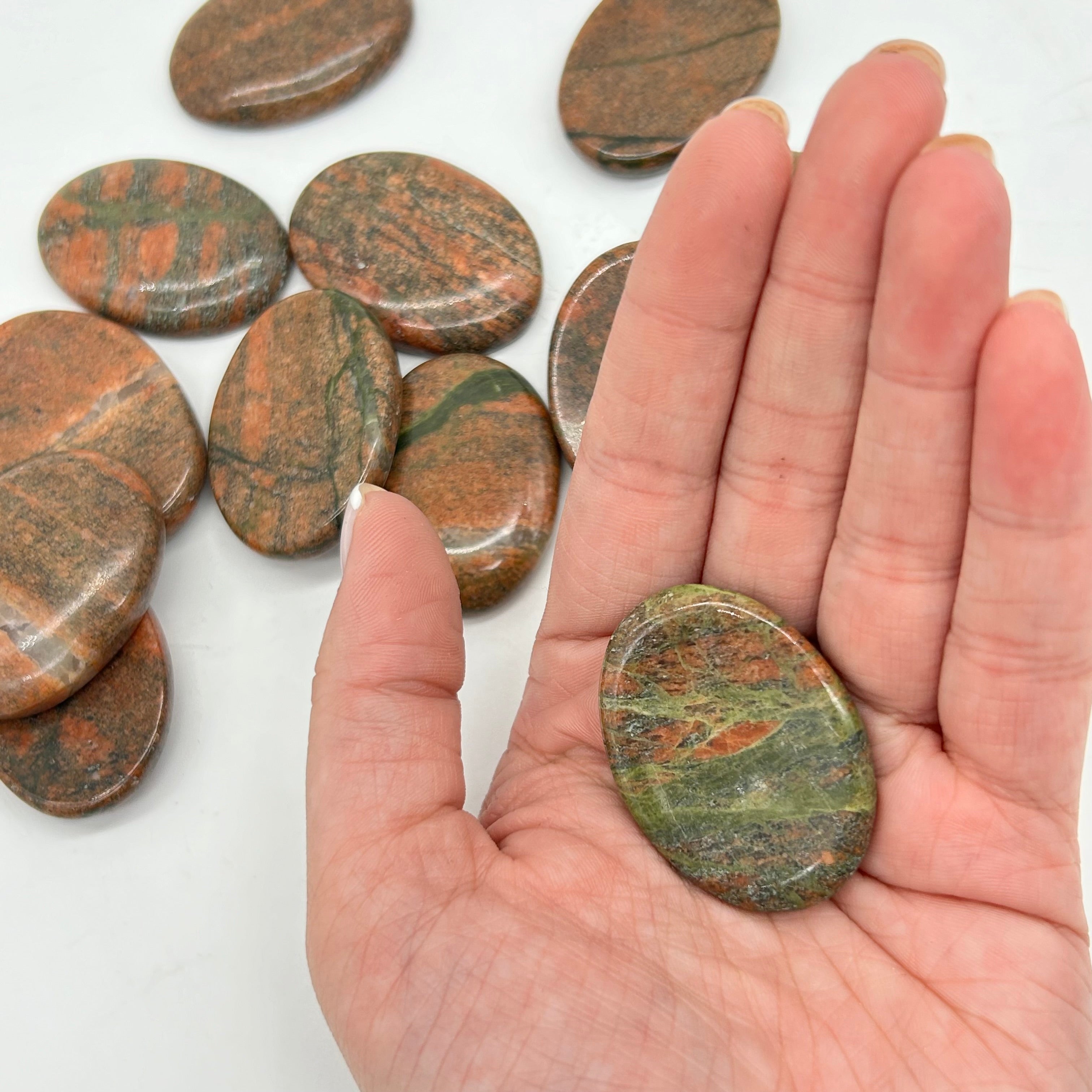 Cystart Stone Unakite Crystal Worry Stone – The Crystal Spirits