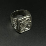 Viking Dragon Seal  Sterling Silver Ring