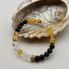 Clear Quartz, Citrine & Black Tourmaline Crystal Bracelet