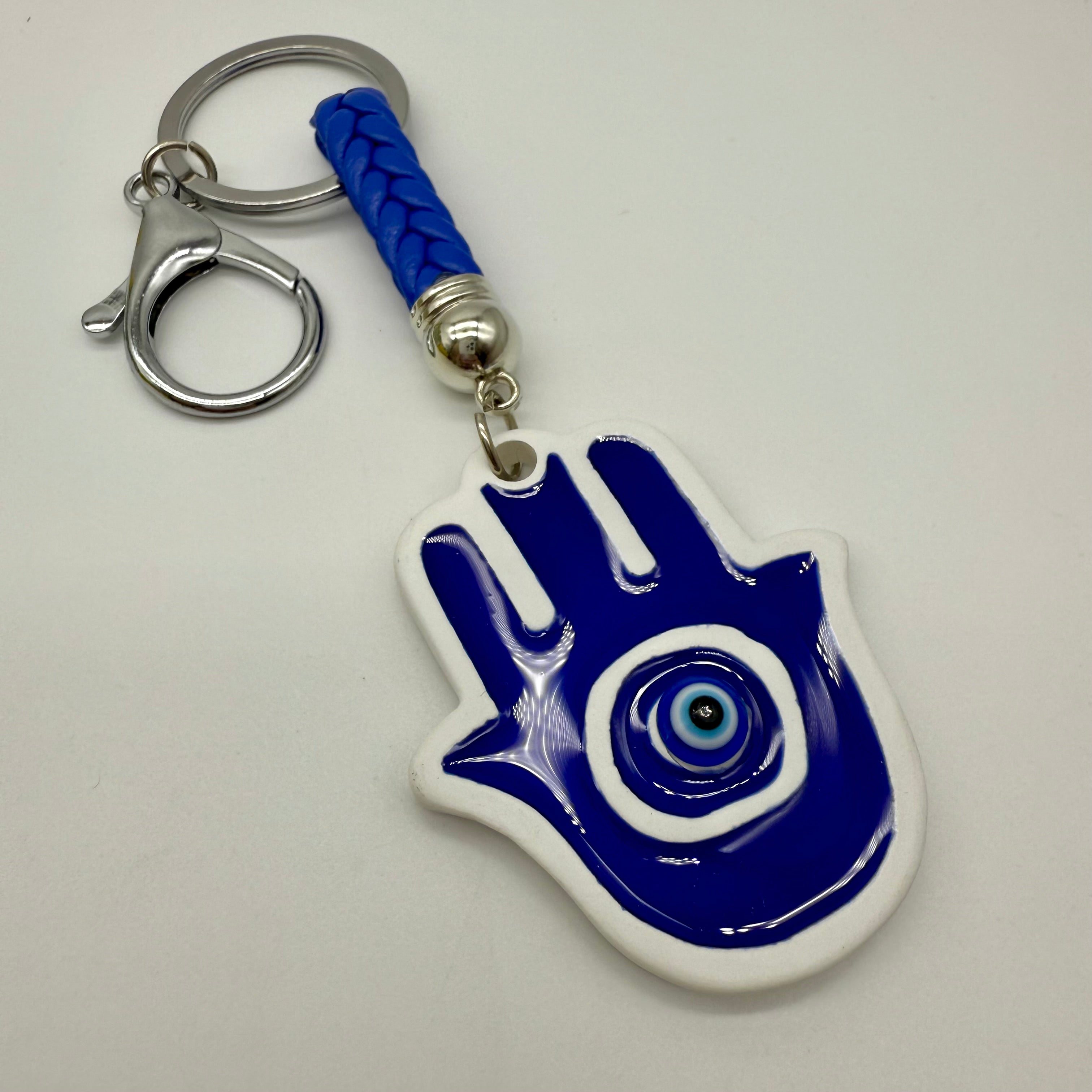 Collana Hamsa con zirconi bianchi blu scuro Evil Eye. Argento sterling 925 placcato oro. Mano di Fatima. Portafortuna e protezione - Italia Collana Hamsa con zirconi bianchi blu scuro Evil Eye. Argento sterling 925 placcato oro. Mano di Fatima. Portafortuna e protezione - Italia