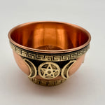 Pentacle Moon Copper Bowl