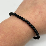 Black Obsidian Crystal Bracelet - 4mm